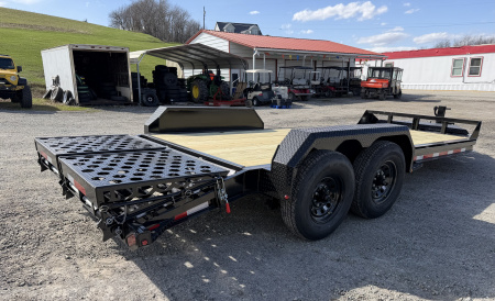 New 2026 Belmont 18' (15+3) HD Lo Pro Equipment Trailer w/ Full Width Wedge Ramps