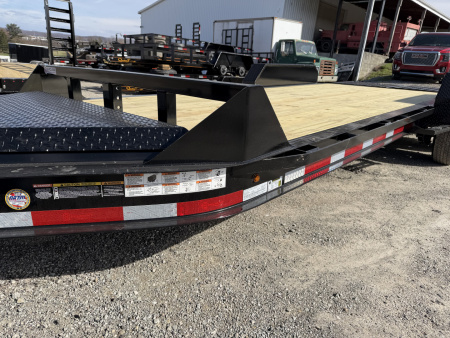 New 2026 Belmont 18' (15+3) HD Lo Pro Equipment Trailer w/ Full Width Wedge Ramps