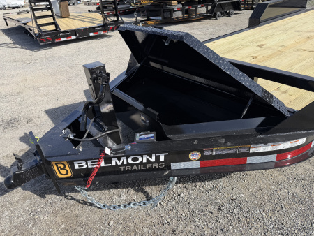 New 2026 Belmont 18' (15+3) HD Lo Pro Equipment Trailer w/ Full Width Wedge Ramps