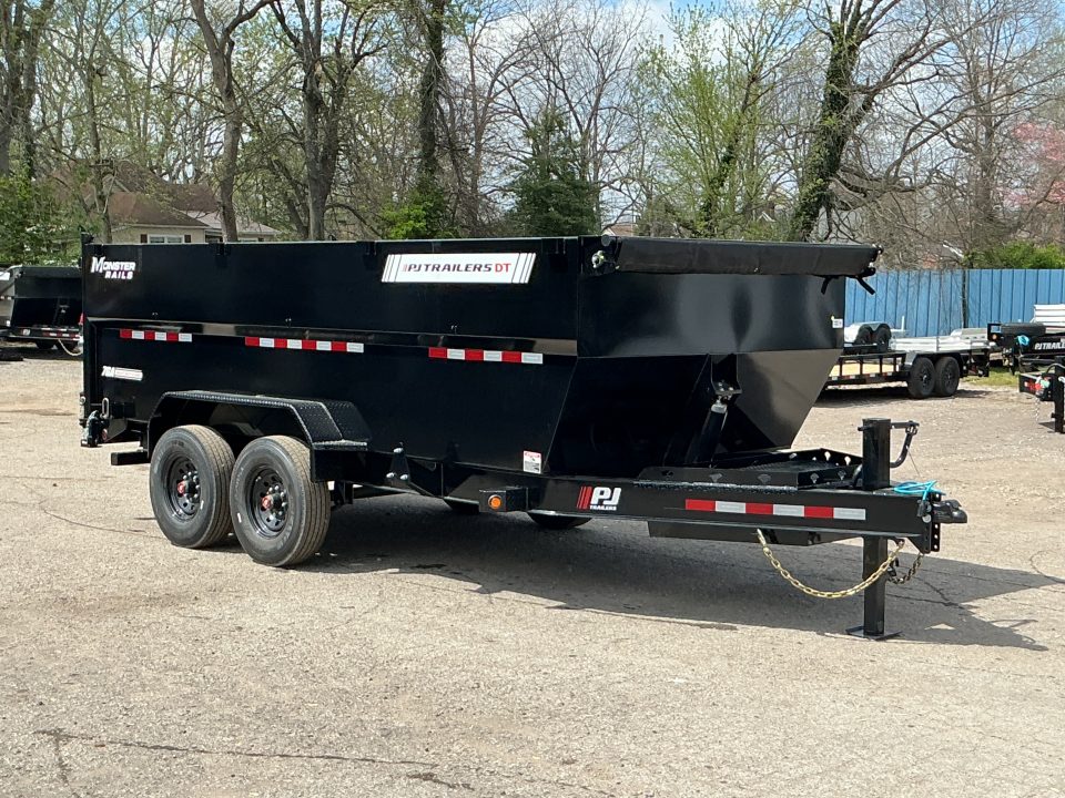 New 2026 PJ Trailers 83" x 16' Low-Pro High Side Telescopic (DT1) 17.5K GVWR Dump Trailer