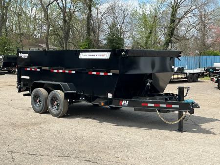 New 2026 PJ Trailers 83" x 16' Low-Pro High Side Telescopic (DT1) 17.5K GVWR Dump Trailer