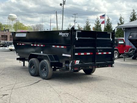 New 2026 PJ Trailers 83" x 16' Low-Pro High Side Telescopic (DT1) 17.5K GVWR Dump Trailer