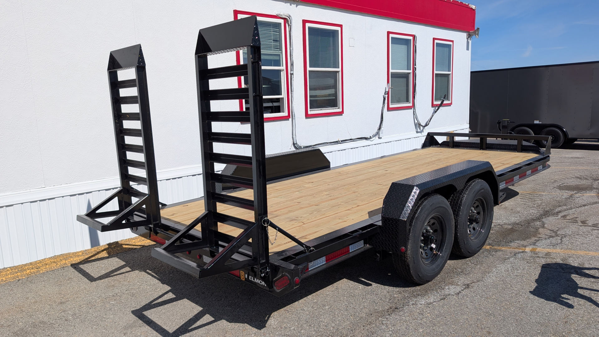 New 2026 Belmont 18' HD Lo Pro Equipment Trailer w/ 5' Stand Up Ramps 16K