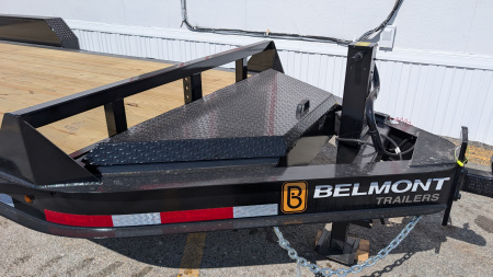New 2026 Belmont 18' HD Lo Pro Equipment Trailer w/ 5' Stand Up Ramps 16K