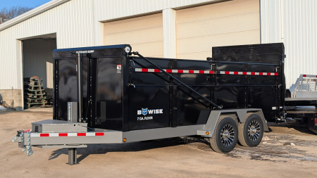 New 2026 BWise 6'10  x 16 HD Ultimate Front Telescopic Dump Trailer w/ Hydraulic Double Acting Gate