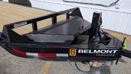 New 2026 Belmont 18' HD Lo Pro Equipment Trailer w/ 5' Stand Up Ramps 14K
