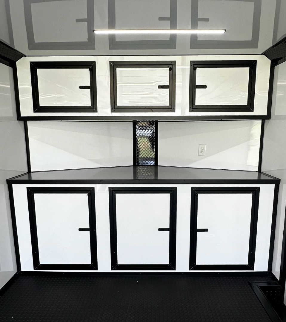 New 2026 Luxe 8.5x28 Race Trailer - Finished Interior- 7000lb Spread Torsion - Full Escape Door-Removable Fender