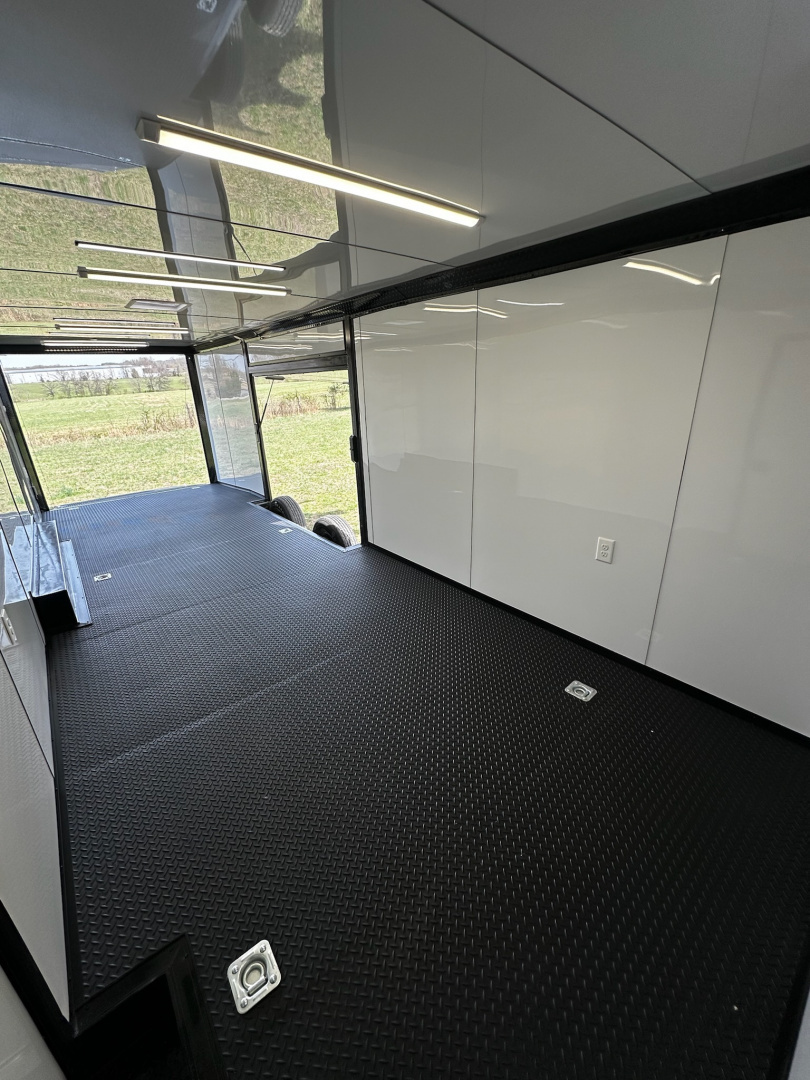 New 2026 Luxe 8.5x28 Race Trailer - Finished Interior- 7000lb Spread Torsion - Full Escape Door-Removable Fender