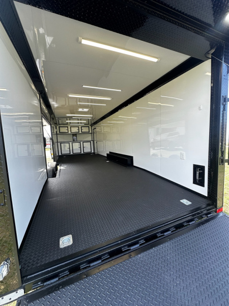 New 2026 Luxe 8.5x28 Race Trailer - Finished Interior- 7000lb Spread Torsion - Full Escape Door-Removable Fender