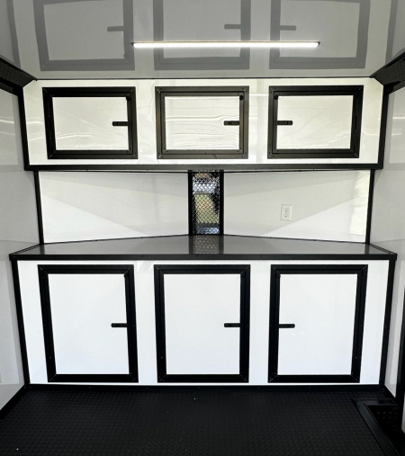 New 2026 Luxe 8.5x28 Race Trailer - Finished Interior- 7000lb Spread Torsion - Full Escape Door-Removable Fender