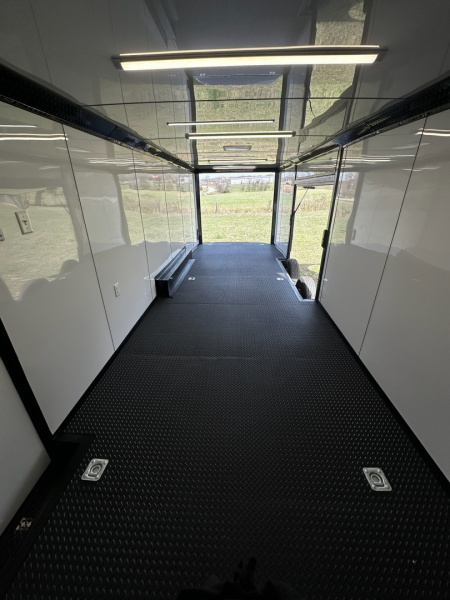 New 2026 Luxe 8.5x28 Race Trailer - Finished Interior- 7000lb Spread Torsion - Full Escape Door-Removable Fender