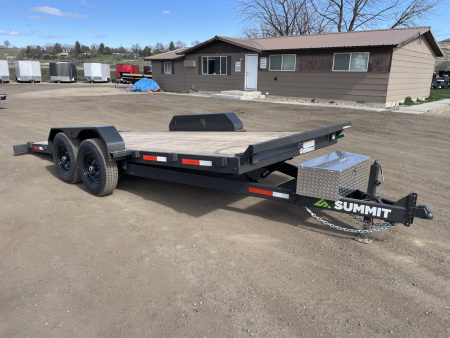 New 2026 Summit Cascade 7x18 14k Full Tilt Deck Equipment Trailer