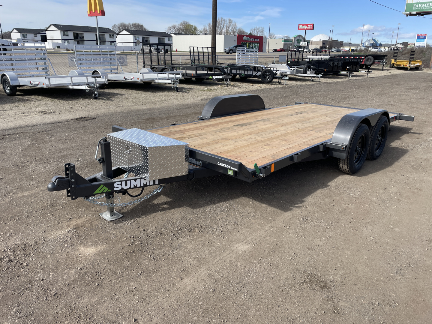 New 2026 Summit Cascade 7x16 7k Full Tilt Deck Car Hauler Trailer