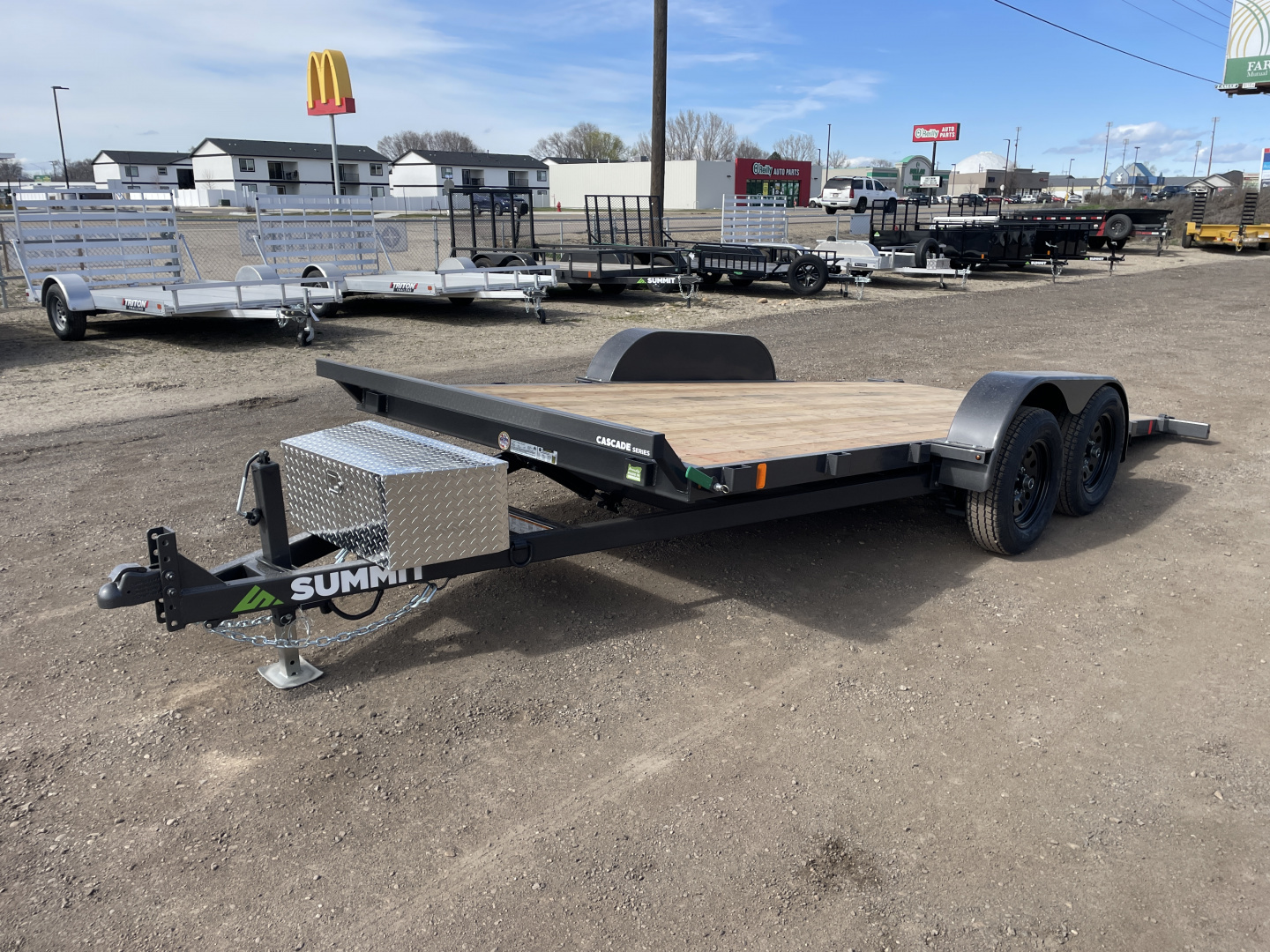 New 2026 Summit Cascade 7x16 7k Full Tilt Deck Car Hauler Trailer