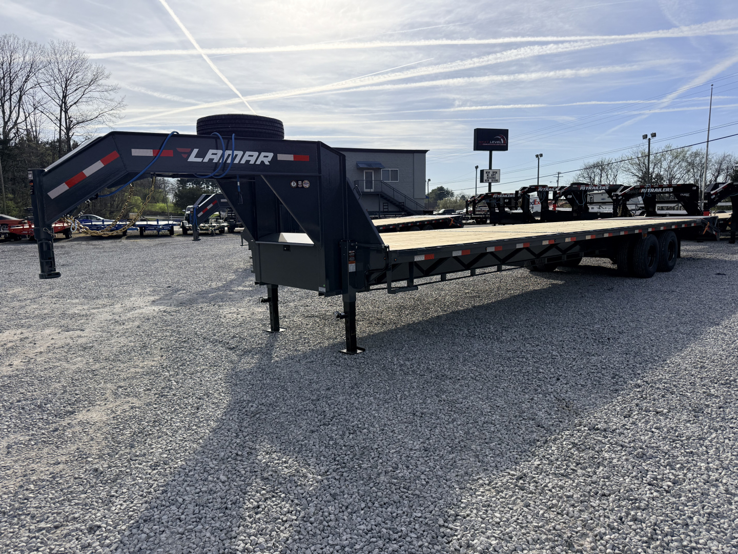 New 2026 Lamar Trailers 102X36 GOOSENECK 24K GVWR (MEGA RAMPS) Flatbed Trailer