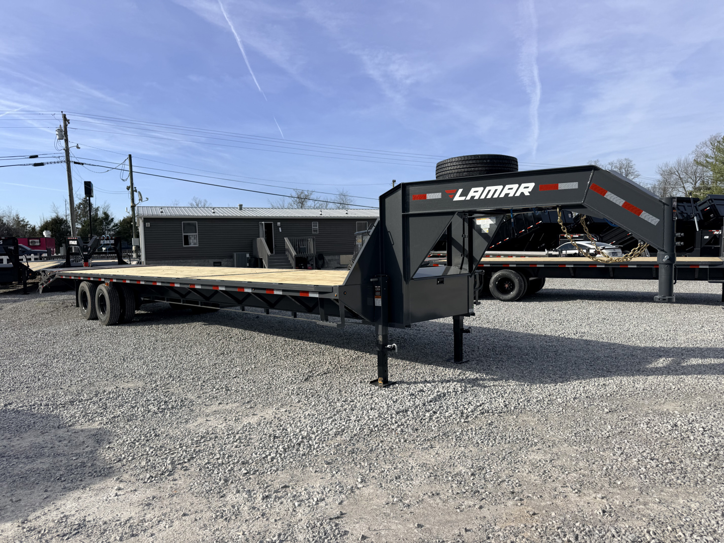 New 2026 Lamar Trailers 102X36 GOOSENECK 24K GVWR (MEGA RAMPS) Flatbed Trailer
