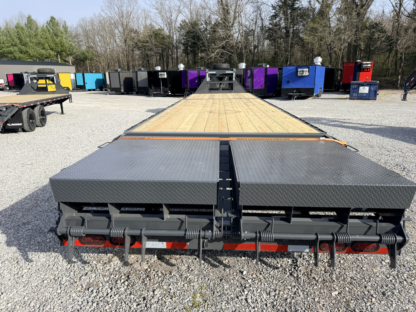 New 2026 Lamar Trailers 102X36 GOOSENECK 24K GVWR (MEGA RAMPS) Flatbed Trailer
