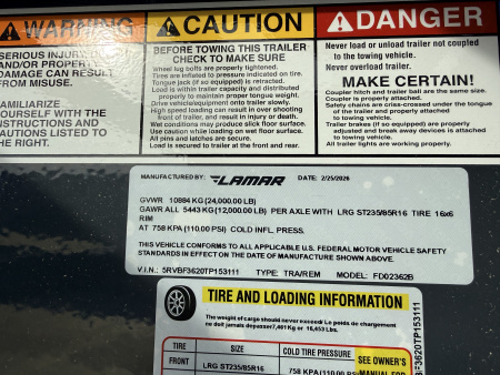 New 2026 Lamar Trailers 102X36 GOOSENECK 24K GVWR (MEGA RAMPS) Flatbed Trailer