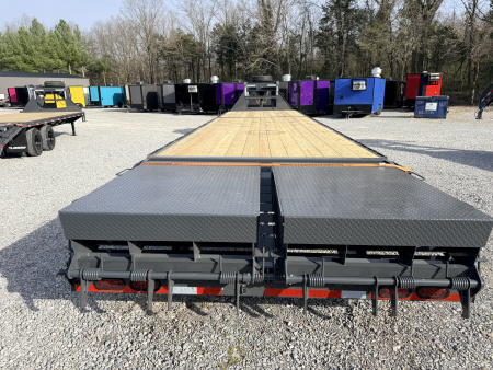 New 2026 Lamar Trailers 102X36 GOOSENECK 24K GVWR (MEGA RAMPS) Flatbed Trailer