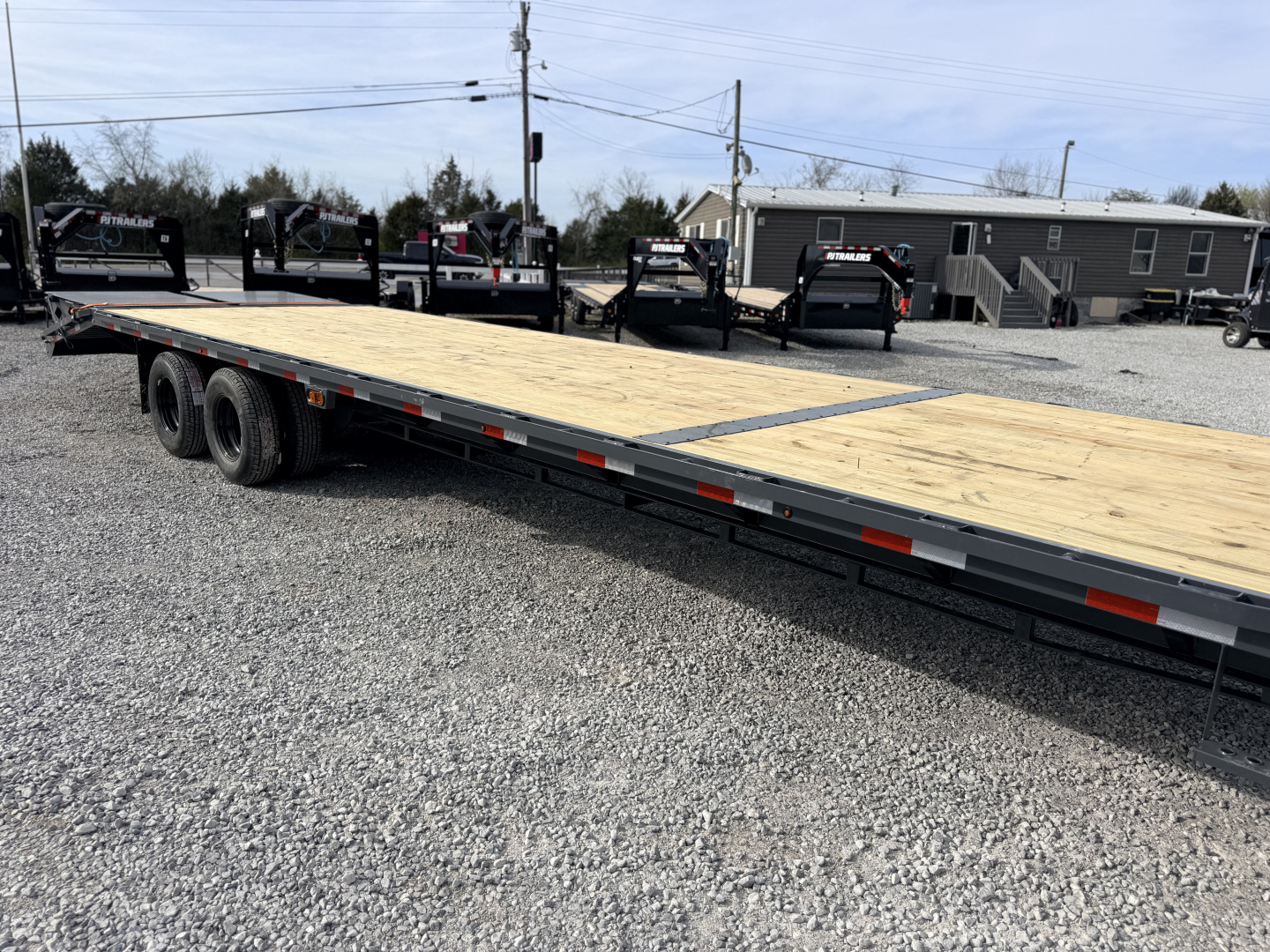 New 2026 Lamar Trailers 102X32 GOOSENECK 24K GVWR (MEGA RAMPS) Flatbed Trailer