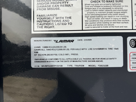 New 2026 Lamar Trailers 102X32 GOOSENECK 24K GVWR (MEGA RAMPS) Flatbed Trailer