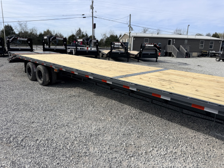 New 2026 Lamar Trailers 102X32 GOOSENECK 24K GVWR (MEGA RAMPS) Flatbed Trailer