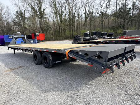 New 2026 Lamar Trailers 102X32 GOOSENECK 24K GVWR (MEGA RAMPS) Flatbed Trailer