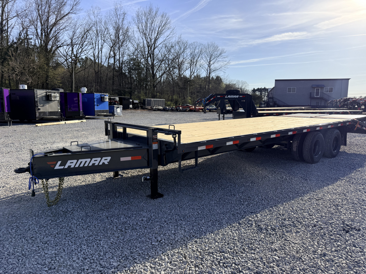 New 2026 Lamar Trailers 102X25 PINTLE HITCH 24K GVWR (MEGA RAMPS) Equipment Trailer