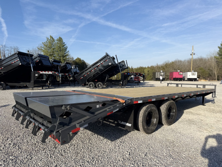 New 2026 Lamar Trailers 102X25 PINTLE HITCH 24K GVWR (MEGA RAMPS) Equipment Trailer