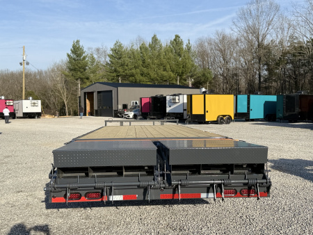 New 2026 Lamar Trailers 102X25 PINTLE HITCH 24K GVWR (MEGA RAMPS) Equipment Trailer