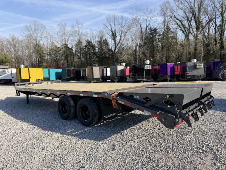 New 2026 Lamar Trailers 102X25 PINTLE HITCH 24K GVWR (MEGA RAMPS) Equipment Trailer