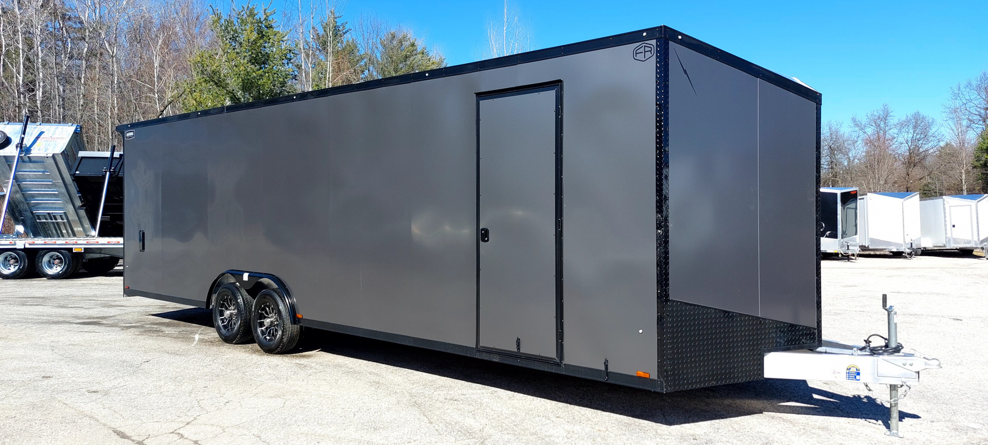 New 8 X 28 +2' VNOSE CAR HAULER ENCLOSED ALL ALUMINUM 5200# AXLES 2026 LIGHTNING