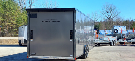 New 8 X 28 +2' VNOSE CAR HAULER ENCLOSED ALL ALUMINUM 5200# AXLES 2026 LIGHTNING