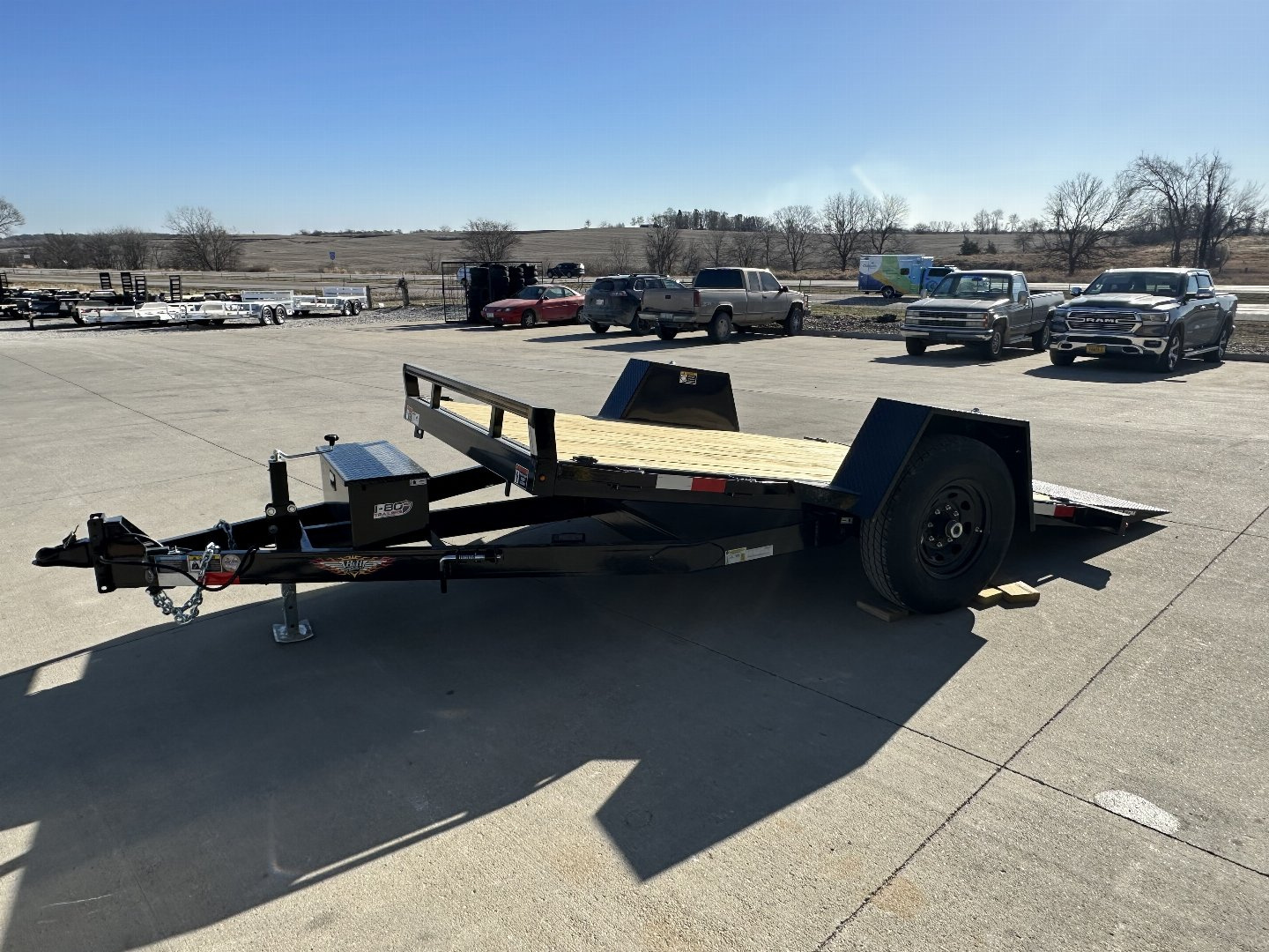 New 2026 H&H Trailers 78"x12' 7.8k Single Axle Gravity Tilt Equipment Trailer