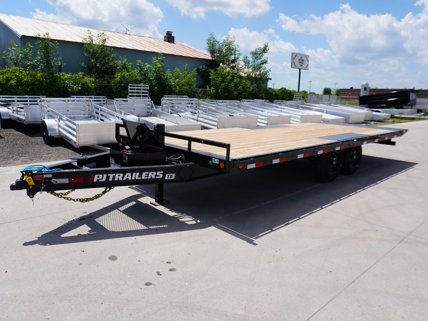 New 2026 PJ Trailers T8 22ft Deckover Tilt Equipment Trailer