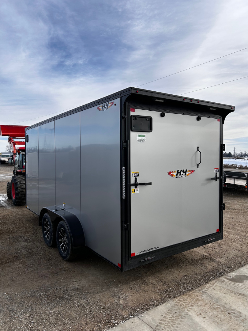 New 2026 H&H Trailers 7X16 7' INTERIOR RAMP DOOR Cargo / Enclosed Trailer