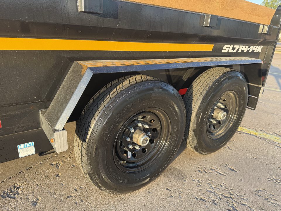 New #159097 2026 SOUTHLAND SL714 14 X 84 TANDEM AXLE 14K BUMPER PULL DUMP W/ SPARE TIRE