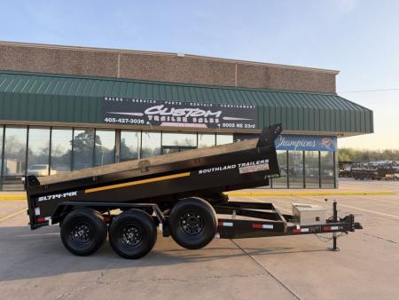 New #155741 2026 SOUTHLAND SL714 14 X 84 TANDEM AXLE 14K BUMPER PULL DUMP W/ SPARE TIRE