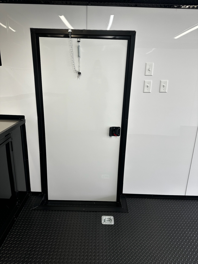 New 2026 Luxe 8.5x24 Racing Trailer Finished Interior-SCRATCH SALE -5200 Tandem Axle-Black-Blackout