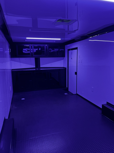 New 2026 Luxe 8.5x24 Racing Trailer Finished Interior-SCRATCH SALE -5200 Tandem Axle-Black-Blackout