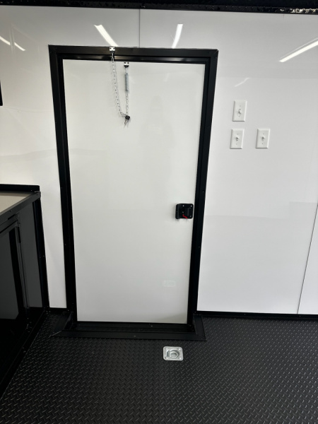 New 2026 Luxe 8.5x24 Racing Trailer Finished Interior-SCRATCH SALE -5200 Tandem Axle-Black-Blackout