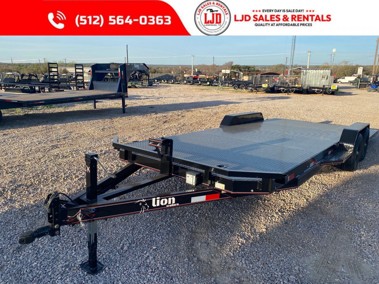 New 2026 Lion 83 x 20 Car Hauler - 12K GVWR - Split Dovetail