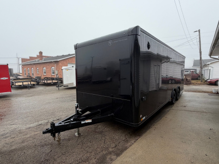 New 2026 NEW Cross 8.5 x 24 Enclosed Car Hauler with Ramp 10K GVW with 7ft interior - BLACK OUT TRIM PACKAGE - LOADED WITH OPTIONS !!