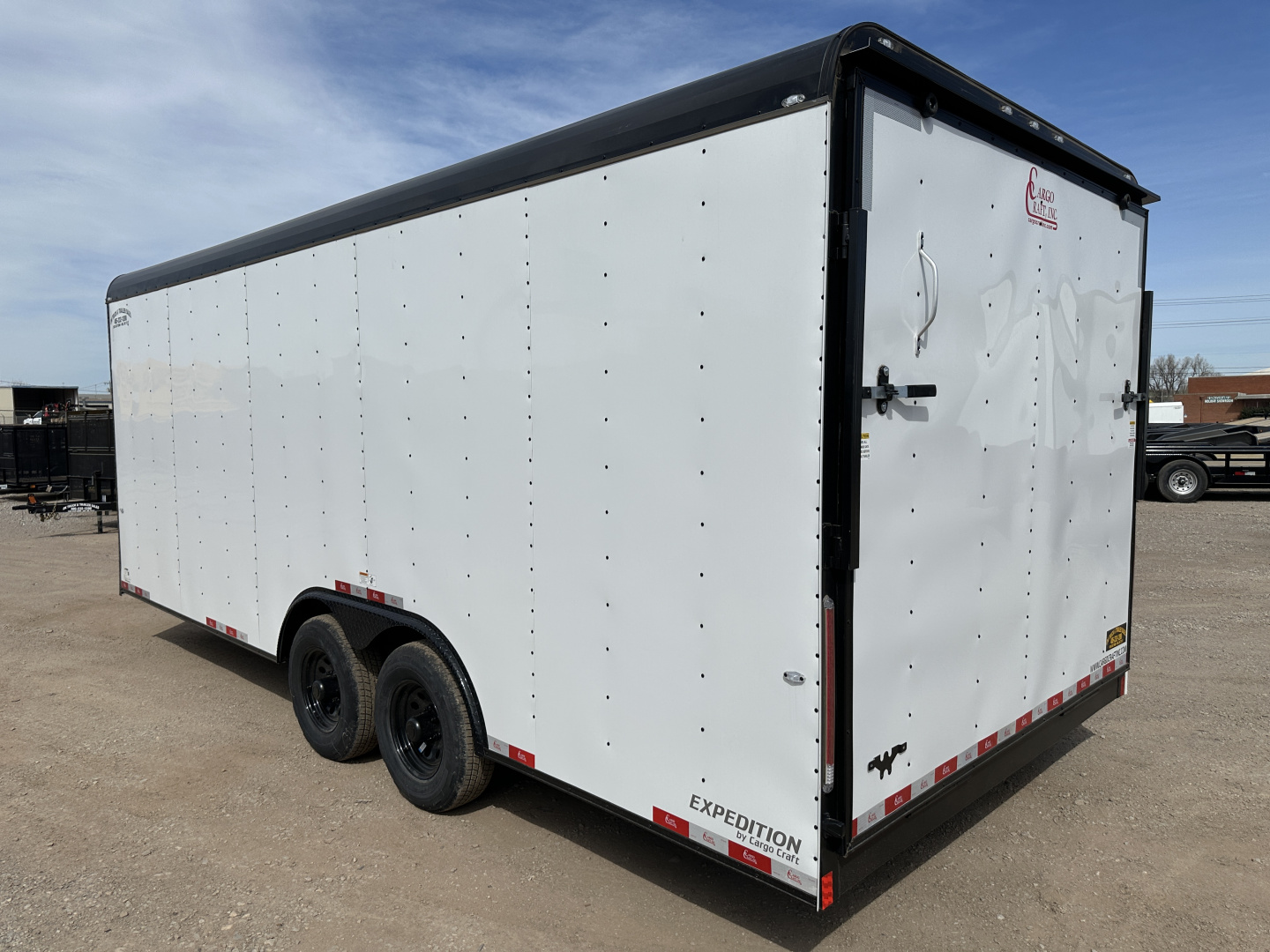 New 2026 Cargo Craft 8.5'x20x7'tall Expedition 5200s ramp White Black out Cargo / Enclosed Trailer