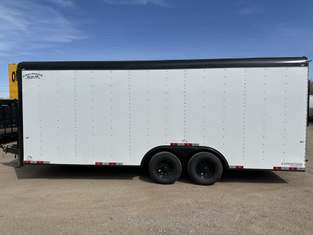 New 2026 Cargo Craft 8.5'x20x7'tall Expedition 5200s ramp White Black out Cargo / Enclosed Trailer