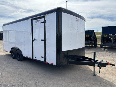 New 2026 Cargo Craft 8.5'x20x7'tall Expedition 5200s ramp White Black out Cargo / Enclosed Trailer
