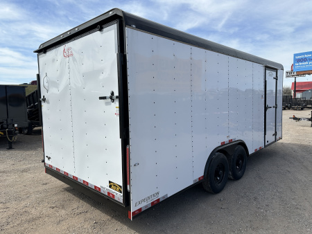 New 2026 Cargo Craft 8.5'x20x7'tall Expedition 5200s ramp White Black out Cargo / Enclosed Trailer