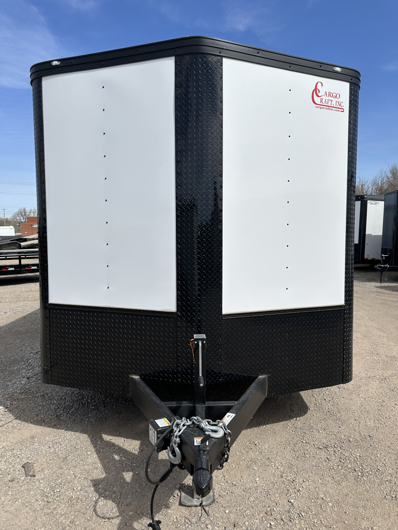 New 2026 Cargo Craft 8.5'x24'x7'tall Elite V Nose Basic Auto Carrier, 5200's White black out Cargo / Enclosed Trailer