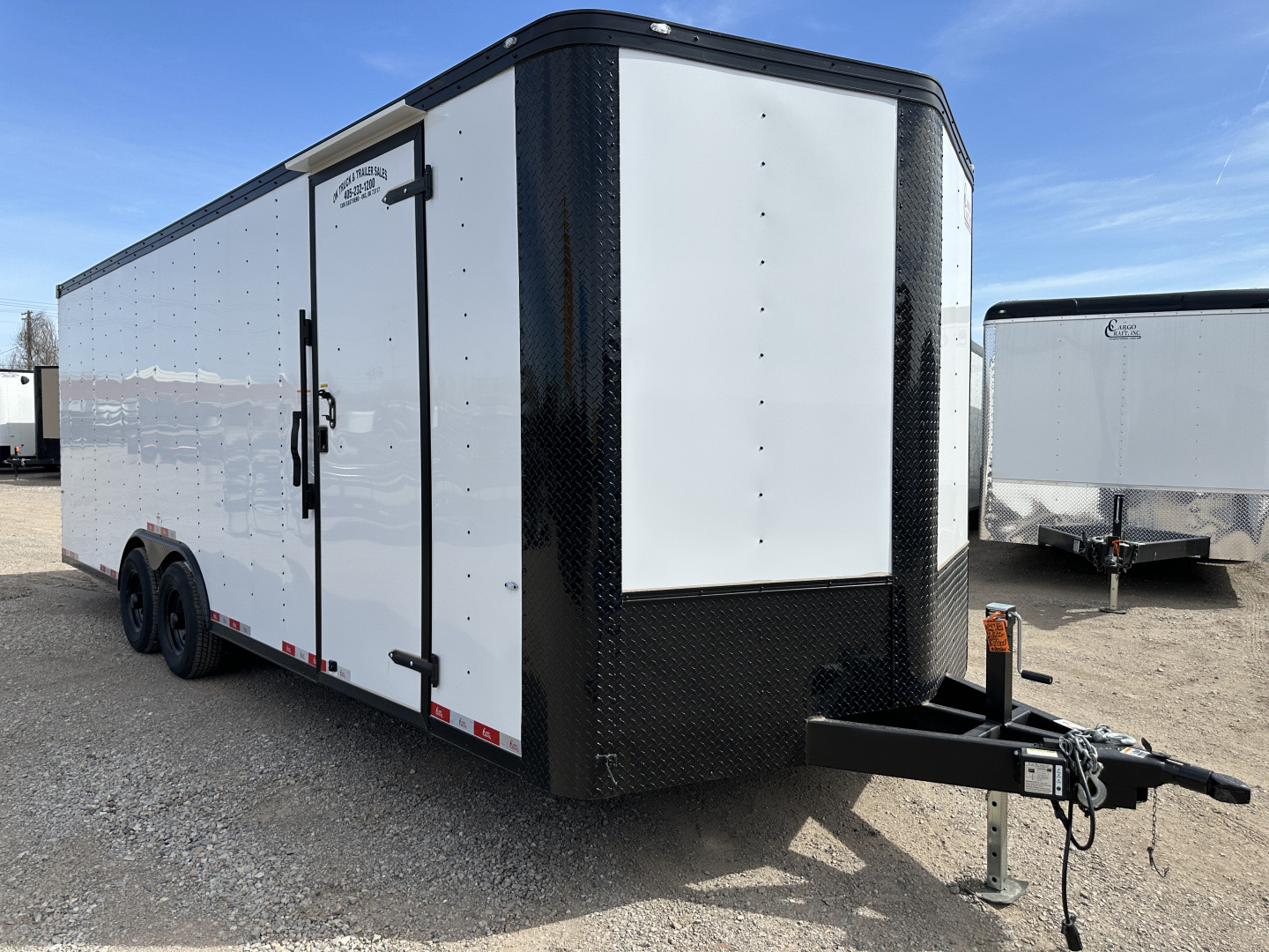 New 2026 Cargo Craft 8.5'x24'x7'tall Elite V Nose Basic Auto Carrier, 5200's White black out Cargo / Enclosed Trailer