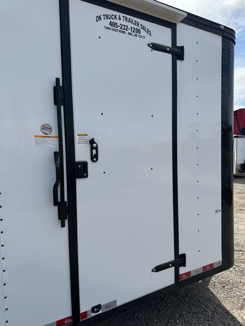 New 2026 Cargo Craft 8.5'x24'x7'tall Elite V Nose Basic Auto Carrier, 5200's White black out Cargo / Enclosed Trailer